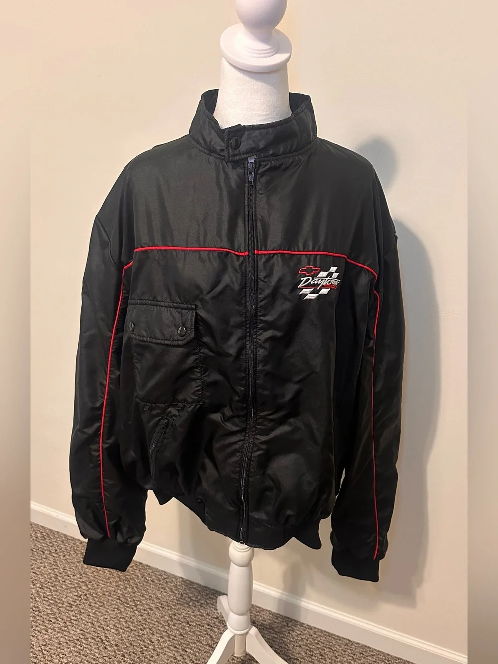 Holloway Chevrolet Daytona 500 Racing Black Jacket with Red Piping Size XXL